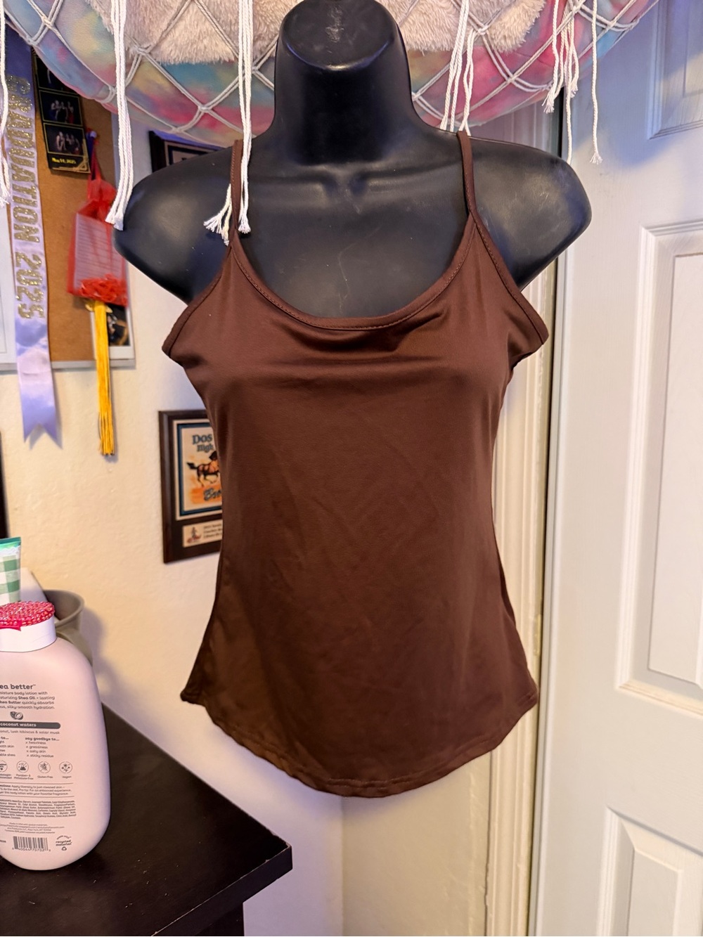 SHEIN Brown Spaghetti Strap Camisole
